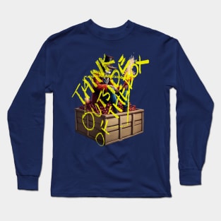 Think Outside Of The Box Guy Fawkes Humor Long Sleeve T-Shirt